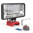 thumbnail image 1 of Luz de trabajo LED Ecarke, 100 W, 10000 lúmenes, con batería Milwaukee de 18 V, 1 of 8