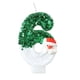 thumbnail image 1 of Nueva vela digital navideña de Papá Noel, verde y blanca, con sombrero rojo y muñeco de nieve., 1 of 4