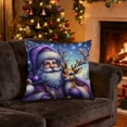 thumbnail image 2 of Christmas Tree Decor Purple Santa Tree Candle Wreath Pillowcase, 2 of 6
