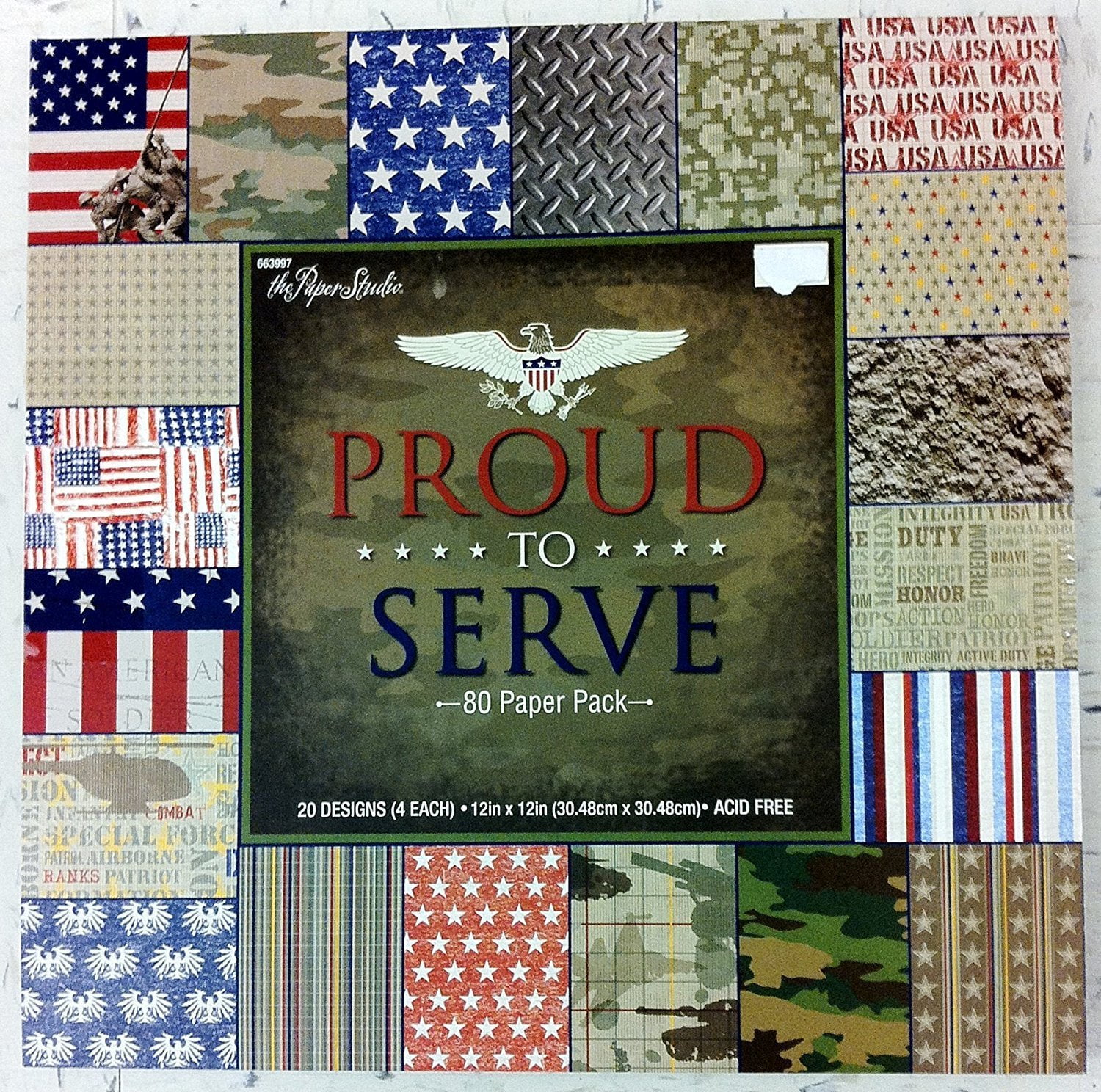 Military Scrapbook Paper