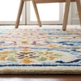 thumbnail image 4 of SAFAVIEH Micro-Loop Carlene Medallion Area Rug, Beige/Blue, 5' x 5' Round, 4 of 8