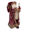 thumbnail image 5 of STP Goods Santa Claus with Staff Collectible Doll 24" (60 cm) Santa Claus Christmas Figurine Holiday Décor Xmas Standing Decoration Xmas Figure Doll Decoration, Red and Gold, 5 of 9
