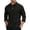 Black, variant on Men's Knit Shirt Long Sleeve Casual Collared Quarter Button Golf Shirts Waffle Textured Tops Vacation Beach Tees