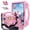 Pink, variant on Case for iPad Air 11(2024)/iPad Pro 11(2024) 11 inch, Multi-Functional Protective Cover with Adjustable Stand, 360° Full Body Shockproof Protection