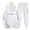 White, variant on Men's Hooded Sweatshirt and Jogger Set Casual Pullover Tracksuit with Letter Print for Daily Wear Gym Running Street Outfit(White,L)