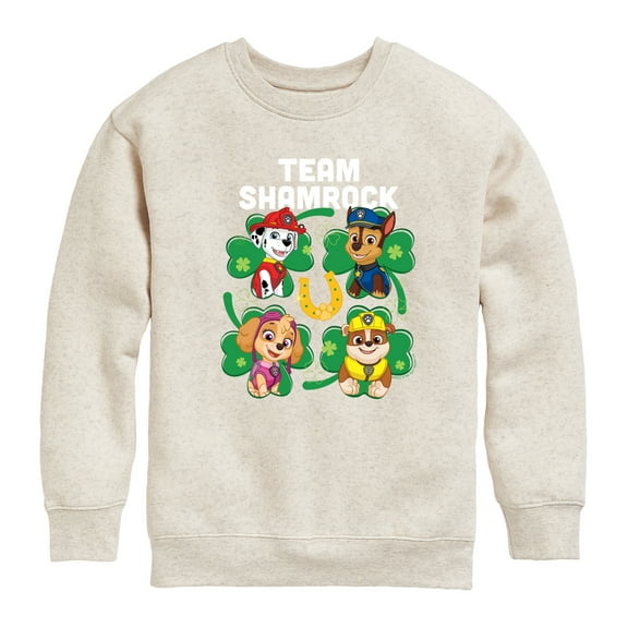 Nickelodeon - Paw Patrol - St. Patrick's Day - Team Shamrock - Toddler And Youth Crewneck Fleece Sweatshirt