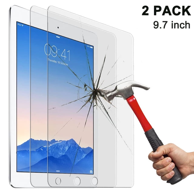 Screen Protector for IPad Air / Air 2 9.7 Inch?Tempered Glass 9H Hardness 2Pack , Shatterproof Protective Film