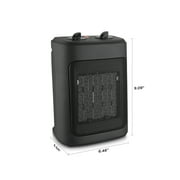 Mainstays 1500W Ceramic Fan-Force Electric Space Heater, Black, New