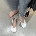 thumbnail image 5 of Zapatillas de mujer a la moda, tacón plano, punta cuadrada, poco profundas, sin cordones, zapatos de mujer, suaves, informales, para exteriores, nuevas sandalias, Zapatillas, 5 of 5