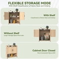 thumbnail image 5 of YODOLLA Potting Bench, Wooden Outdoor Storage Cabinet with Adjustable Shelf, Patio Storage with Metal Tabletop, Potting Table for Garden, Patio and Lawns, Natural Wood, 5 of 9