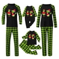 thumbnail image 1 of Conjuntos de pijamas navideños familiares a juego Grinch 2024, pijama de Grinch con parte superior y pantalones de pijama a cuadros, pijama de Grinch para niños y adultos para la familia, 3 Años, 1 of 3