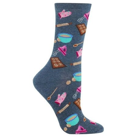 Hot Sox Women's Baking Socks, Denim, Medium