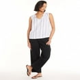 thumbnail image 2 of CHUANK Ruffle Neck Linen Blend Top  Sizes XS-XXXL, 2 of 5