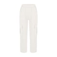 thumbnail image 4 of ATOGUTA Boys Cargo Pants With Pockets Wide Leg School Uniform Pants Kids Elastic Waist Flowy Summer Beach Lounge Trousers with Pockets Size 4T-15, White, 4 of 6