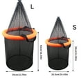 thumbnail image 3 of Folding Fishing Holder Bucket Live Fish Net Cage Floating Fishing Baits Basket Portable Meshes Landing Bucket Storage Bag, 3 of 8