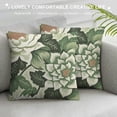 thumbnail image 3 of Qinduosi White Pillow Covers of Floral Decorative Throw Pillows For Flowers Modern Home Decor For Sofa Living Room Outdoor White, 3 of 5
