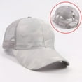 thumbnail image 2 of beishanbush Baseball Caps Women Men Camouflage Breathable Beach Adjustable Baseball Cap Sun Hat Silver, 2 of 5