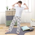 thumbnail image 5 of Wobogo Purple Rose Butterfly Long Pajama Pants Bottoms Soft Sleepwear with Pockets, 5 of 9