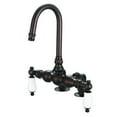 thumbnail image 3 of Water Creation F6-0016-03-AL 3.38 in. Brown Vintage Classic Center Deck Mount Tub Faucet - Oil-Rubbed Bronze, 3 of 5