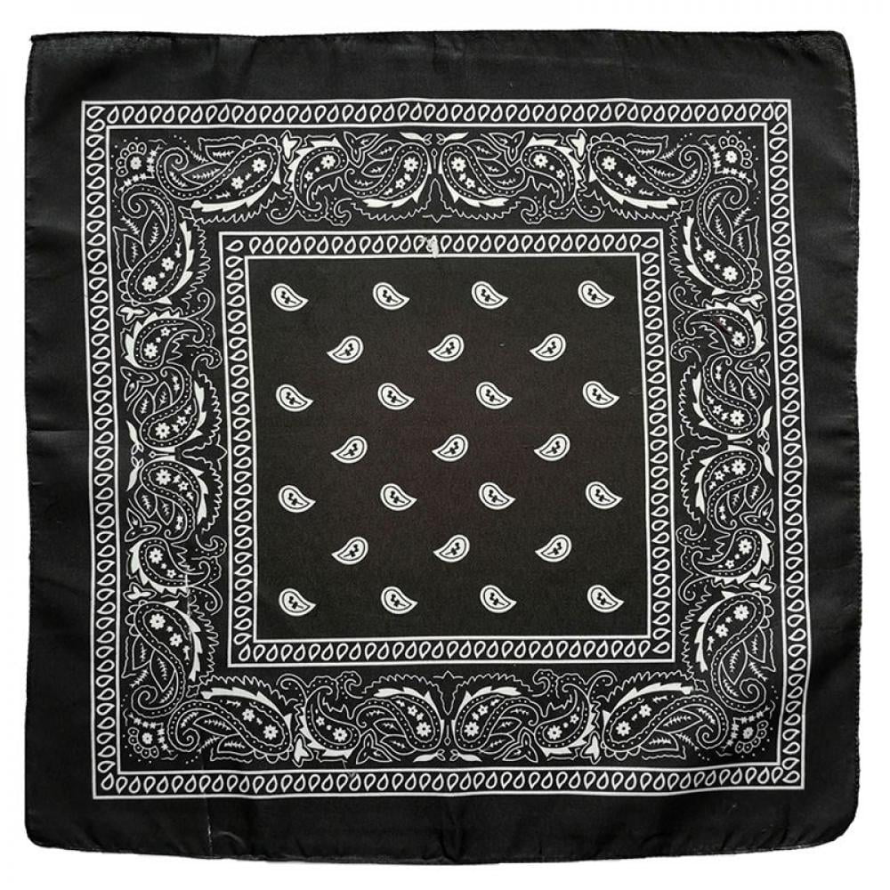 NEW WHITE PAISLEY FLOWER ON GREEN BANDANA HEAD WRAP HIPHOP BIKERS SCARF COOL 