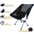 thumbnail image 5 of 2 Pacs Small Folding Camping Chairs in Sports& Outdoors, Travelling Collapsible Adult Chair Lawn Chairs with Carry Bag,Dark Blue, 5 of 8