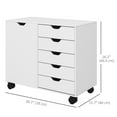 thumbnail image 3 of HOMCOM Filing Cabinet, 5-Drawers File Cabinet with Door, Adjustable Shelf, 3 of 10