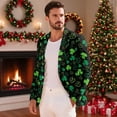 thumbnail image 2 of Uorisanigo Men's Casual Blazer Jackets Breathable Sports Jackets Casual Sport Coat Jacket Knit Suit Jacket Mens St Patrick Day Outfits, Saint Patricks Shamrock, Size 5XL, 2 of 6