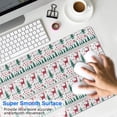 thumbnail image 4 of Long Mouse Pads for Desk,White Christmas Deer and Tree Pattern Desk Mats on Top Of Desks, Desk Mouse Pad Extra Large with 3mm Non-Slip Base and Stitched Edge for Gaming,Office,Work,Home 31.5x11.8in, 4 of 5