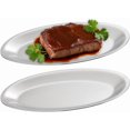 thumbnail image 1 of SANQIAHOME 11.8x7.6 Inch Thick Stainless Steel Dinner Plate 2-Piece Set, Egg-Shaped Appetizer Plate,Silver, 1 of 9