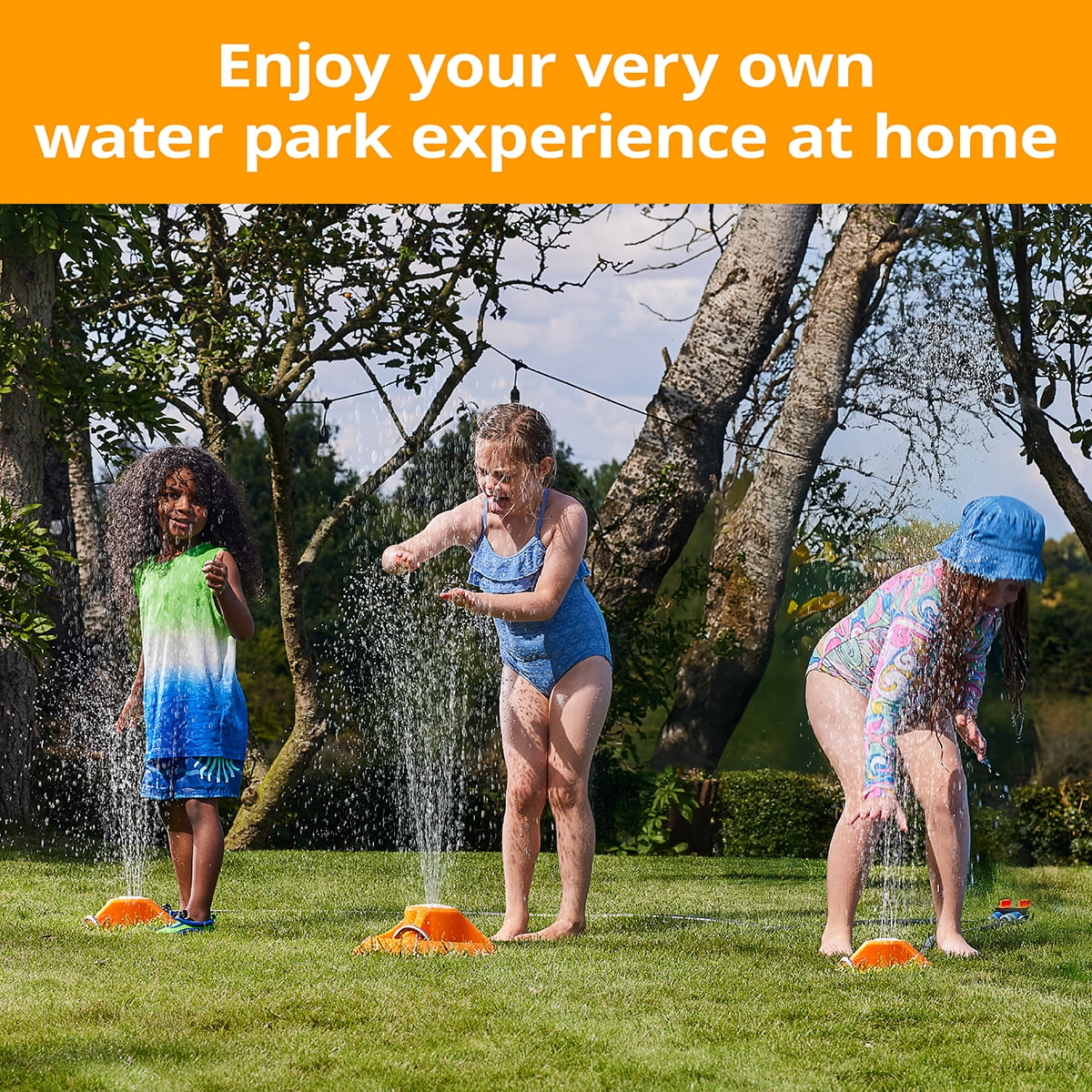 Plum Play Kids Outdoor Water Play Equipment - Outside Water Play Sprinklers, Toddler Outdoor Toys, Sturdy Backyard Activities, Summer Toys for Kids, Fun Games, 3 years and Up (Jet Set)