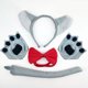 thumbnail image 5 of KAKOWELY Juego de 3 piezas en 1 con divertida diadema de lobo gris, accesorios para el pelo, adorable lazo para la cola, suministros para fiestas de máscaras y festivales con 1 par de guantes., 5 of 5