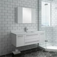 thumbnail image 2 of Fresca Lucera 48" Wall Hung Undermount Sink Wood Bathroom Vanity in White, 2 of 7