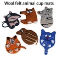thumbnail image 6 of Artisanal Crafted Wool Felt Coasters With Adorable Designs Perfect For Home Kitchen Office Desk Decoration And Daily Use, 6 of 8