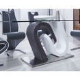 thumbnail image 4 of Global Furniture Glass Dining Table With White And Gray Base, 4 of 10