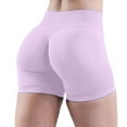 thumbnail image 2 of Jxximdong Bike Shorts for Women, High Waist Biker Shorts No Front Seam Soft Hidden Butt Scrunch Shorts Yoga Workout Gym Shorts, Pink Women's Casual Shorts, 2 of 7