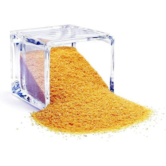 WGV Unity Colored Coarse Sand 10 x 1 Pound DIY Crafts, Vase Filler, Therapy Play, Planter Terrarium Centerpiece Design for Wedding Party Event Home Office Garden Decor, Orange