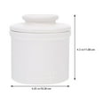 thumbnail image 2 of Nuolux Butter Dish Keeper Ceramic Porcelain Frenchlid Jar Containerchurn Countertop Christmaschurner Spreadable Country, 2 of 6