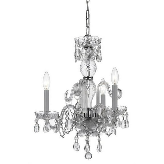 Crystorama Lighting - Three Light Mini Chandelier - Mini Chandelier - Crystal -