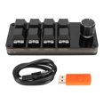 thumbnail image 1 of Mini teclado de 8 teclas con perilla, programa personalizable, interruptor azul intercambiable en caliente, separación de Cable, Teclado mecánico Macro, 1 of 5