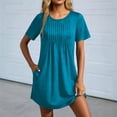 thumbnail image 2 of jtjvou Swimsuit Coverup for Women 2026 Short Sleeve Bathing Suit Cover Ups Beach Summer T-Shirt Dresses with Pockets Sky Blue L, 2 of 8