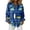 Royal Blue, variant on OIOLOYJM Womens Hawaiian Shirt Casual Hawaiian Print Long Sleeve T Shirts Spring Vacation Button Up Loungewear Fashion White 2XL