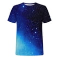 thumbnail image 5 of Fnnxeal Mens 3D Galaxy Print T-Shirt Blue Muscle Fit Short Sleeve Crew Neck Cosmic Astronomy Tee for Workout Casual Streetwear,Size 4XL, 5 of 5
