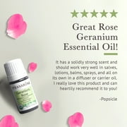 Pranarom USDA Certified Organic Rose Geranium Essential Oil (5ml), 100% Pure Undiluted Therapeutic Grade from Madagascar for Aromatherapy, Diffuser, Skincare, Relaxation, Pure Rose Scent