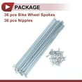 thumbnail image 5 of Unique Bargains 36 Set 13G Bicycle Spokes 13G Bike Wheel Spokes Galvanized Carbon Steel Silver Tone-219mm, 5 of 7