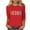 Funny Christmas Shirts-B08 Red, variant on Mifsaly Christmas Shirts for Women Plus Size 3/4 Sleeve Xmas T-Shirts Crewneck Loose Tunic Thanksgiving Pullover Tops 2025 Holiday Festival Party Blouse Support for Watching Movies