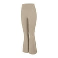 thumbnail image 5 of Women's Seamless Flare Leggings High Waist Athletic Yoga Stretch Bell Bottom Trousers, 5 of 9