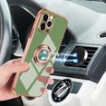 thumbnail image 3 of Compatible with Rose Gold iPhone 13 Mini Case for Women Girls Kickstand Ring Holder 360 TPU Rotation Case with Stand Plating Edge Work with Magnetic Mount Slim Luxury Girly Cover Case, 3 of 17