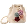 thumbnail image 2 of Bolsos con cordón con estampado de flores para mujer,Bolso con cordón de un hombro con estampado de flores para mujer, construcción robusta, 2 of 7