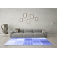 thumbnail image 3 of Ahgly Company Indoor Rectangle Checkered Blue Modern Area Rugs, 5' x 7', 3 of 4