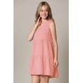 thumbnail image 2 of Made by Johnny Women's Casual Sleeveless V-Neck Loose Flowy Swing Shift Dress S PINK, 2 of 5